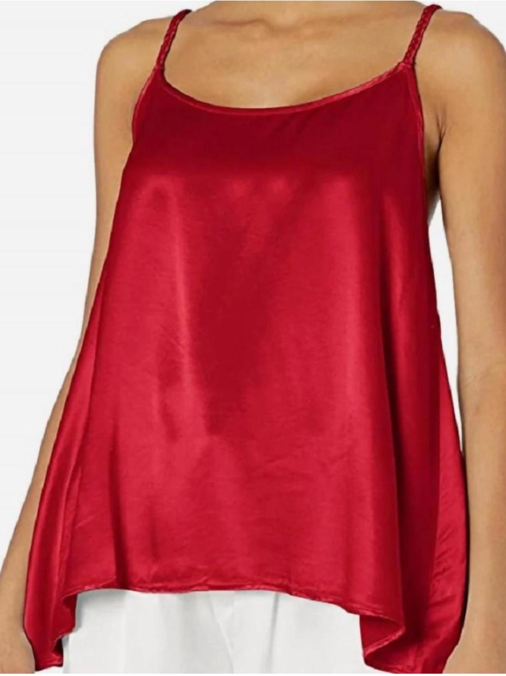PJ Harlow Daisy Red Satin Cami Luxury